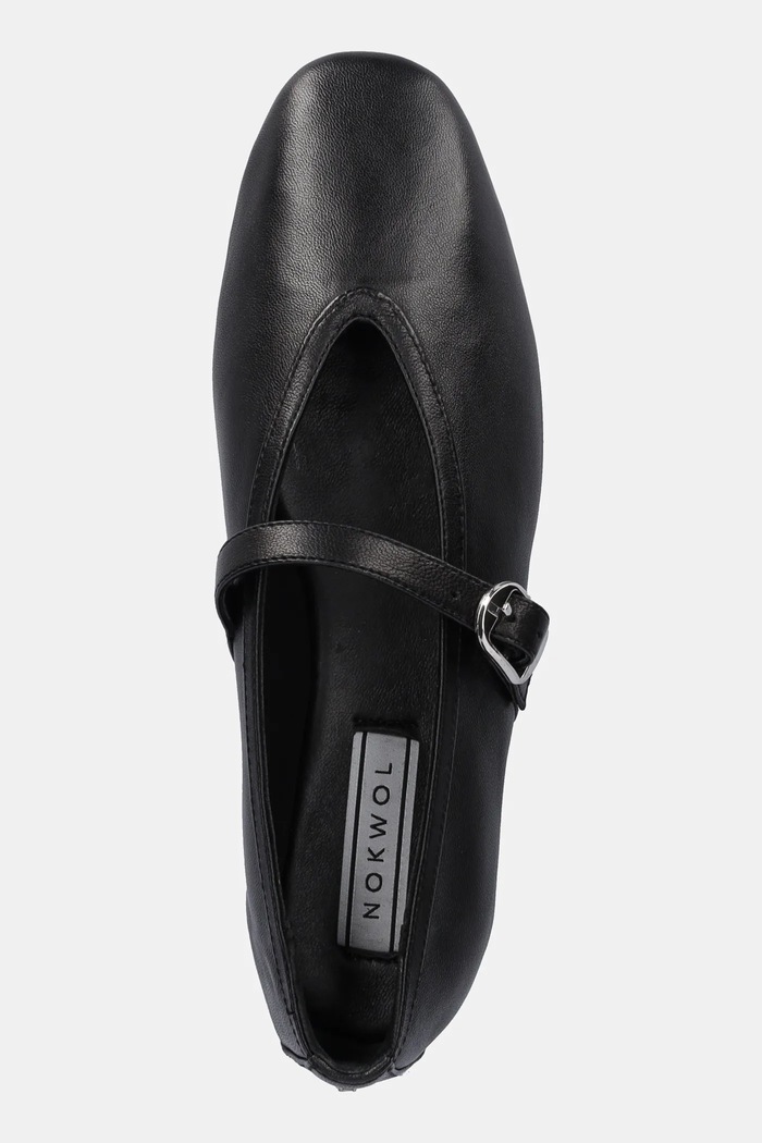 Кожени балеринки Nokwol Lova черен Lova.Black.Leather