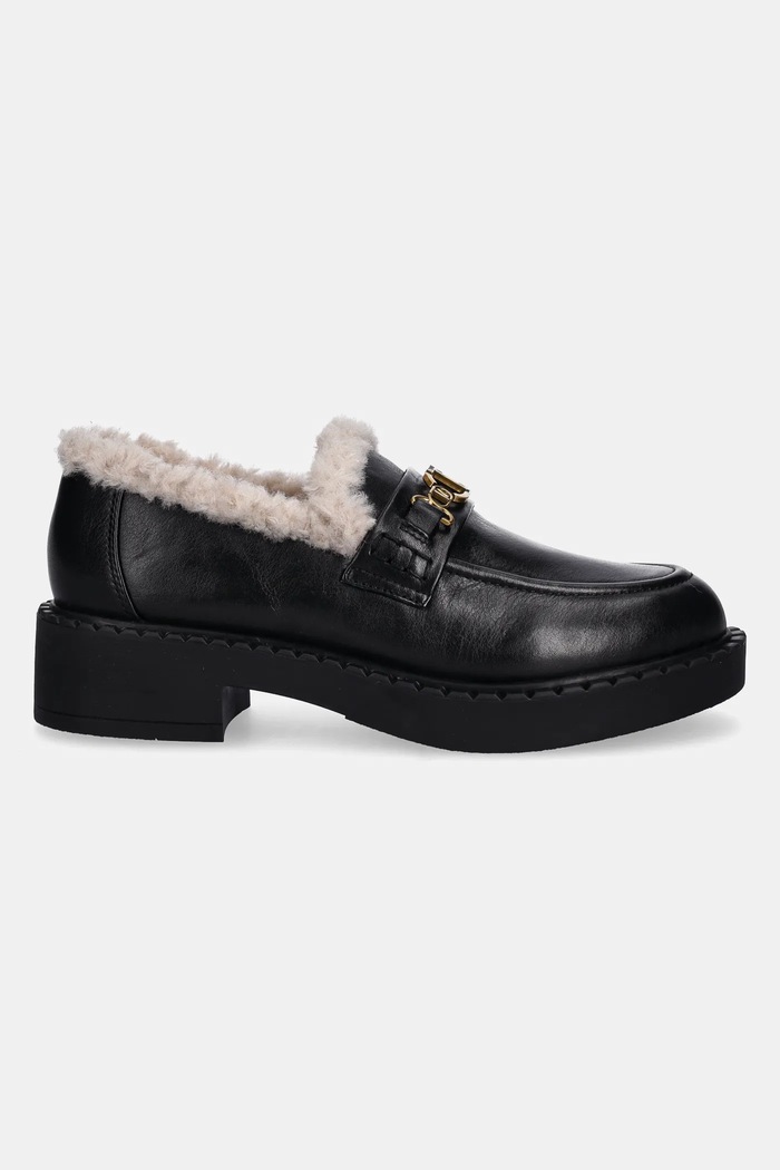 Usnjeni mokasini Twinset 252TGT062.00006 črna AW25
