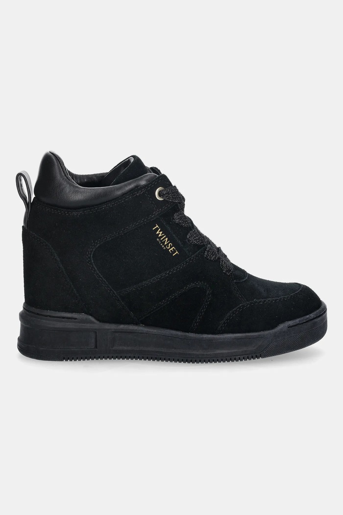 Twinset sneakers din piele intoarsă 252TGT016.00006 negru AW25