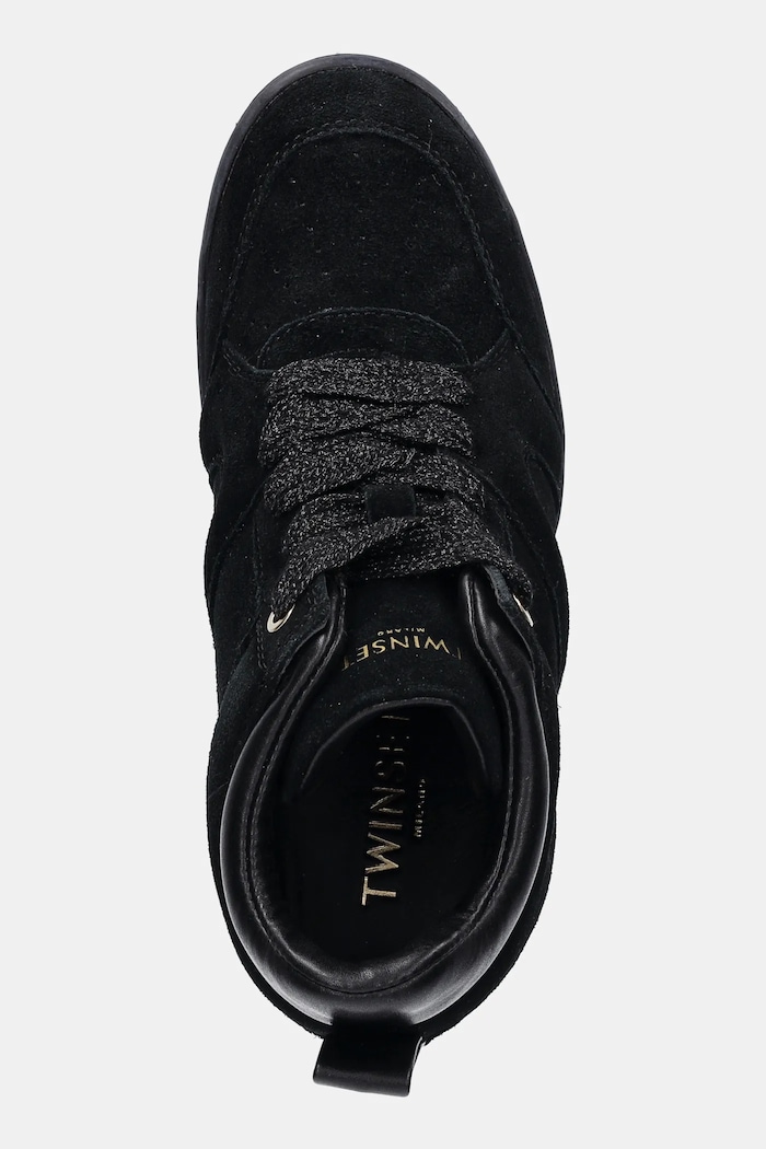 Twinset sneakers din piele intoarsă negru 252TGT016.00006