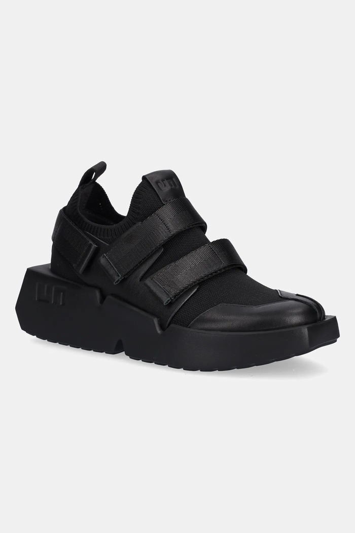 Tenisky United Nude Mega Run přírodní kůže černá 109700116