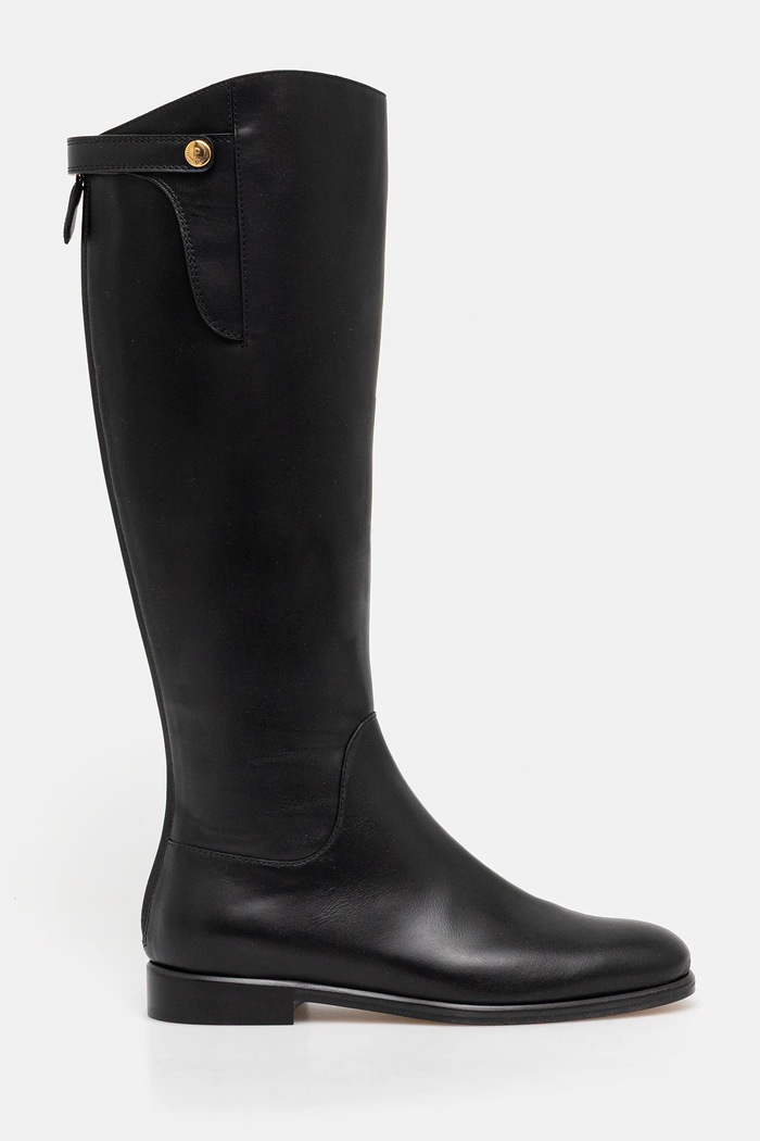 Pollini kozaki skórzane PA26133C0NPA0000 czarny AW25