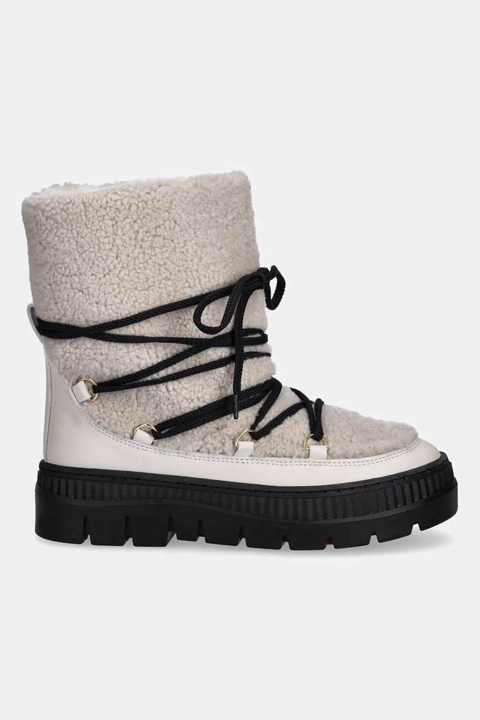Kožené snehule Pollini SA24235H0NTX110A sivá AW25