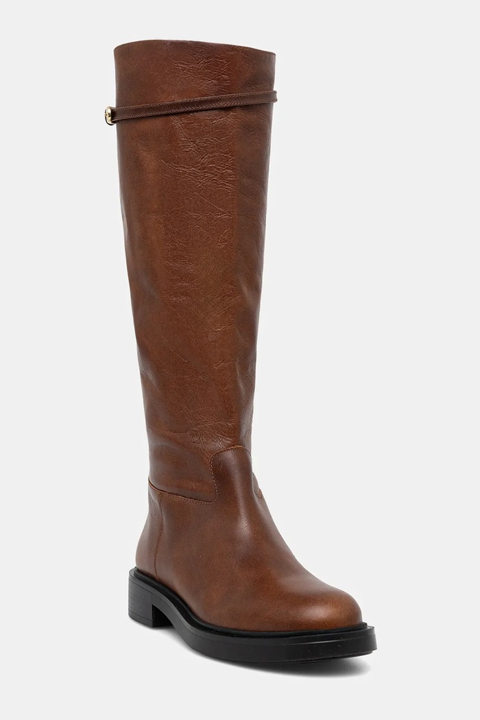 Pollini cizme pana la 5 cm maro SA26083G0NTK0217