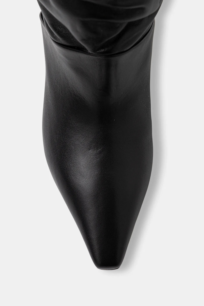 Кожени ботуши Pollini черен SA26115M0NTE0000