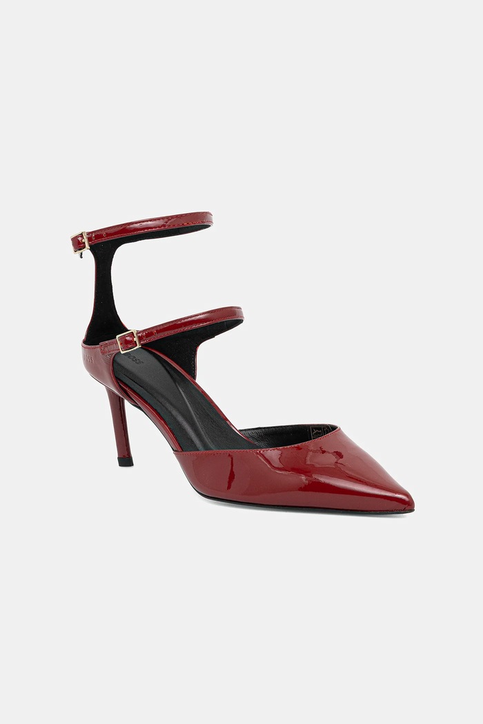 Δερμάτινες γόβες BOSS Gracey 5-8 cm μπορντό 50552770.607