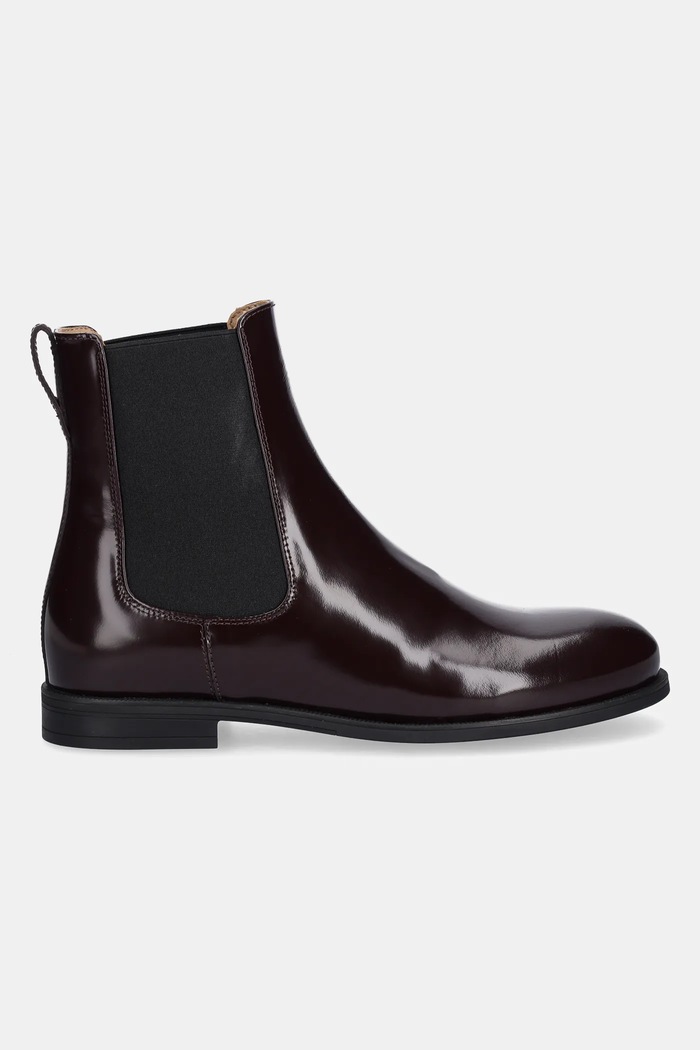 Kožené kotníkové boty BOSS Lycia 50552791.557 burgundské AW25