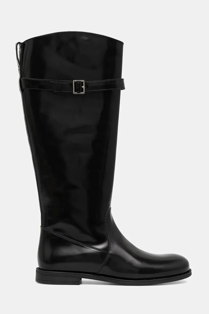 BOSS kozaki skórzane Lycia 50552801.001 czarny AW25