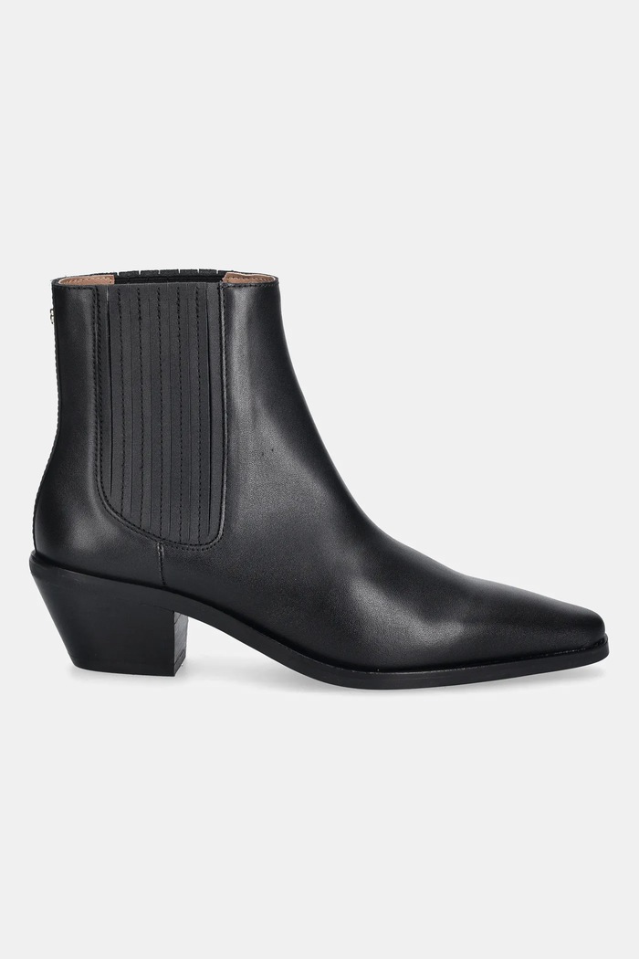 BOSS sztyblety skórzane Niara 50558640.001 czarny AW25