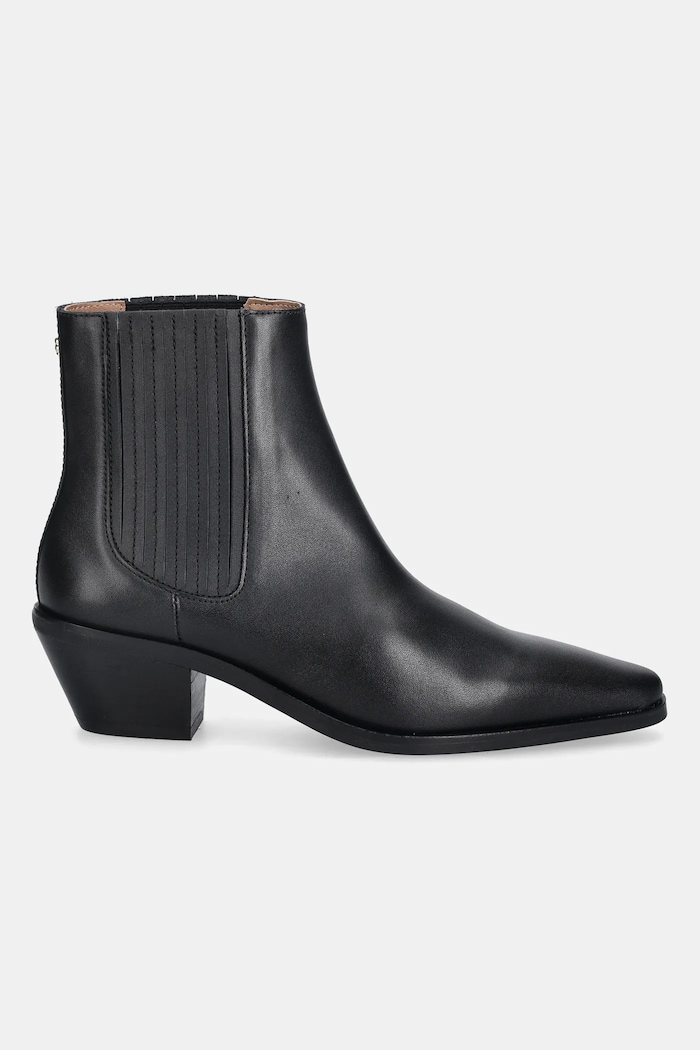 BOSS sztyblety skórzane Niara 50558640.001 czarny AW25
