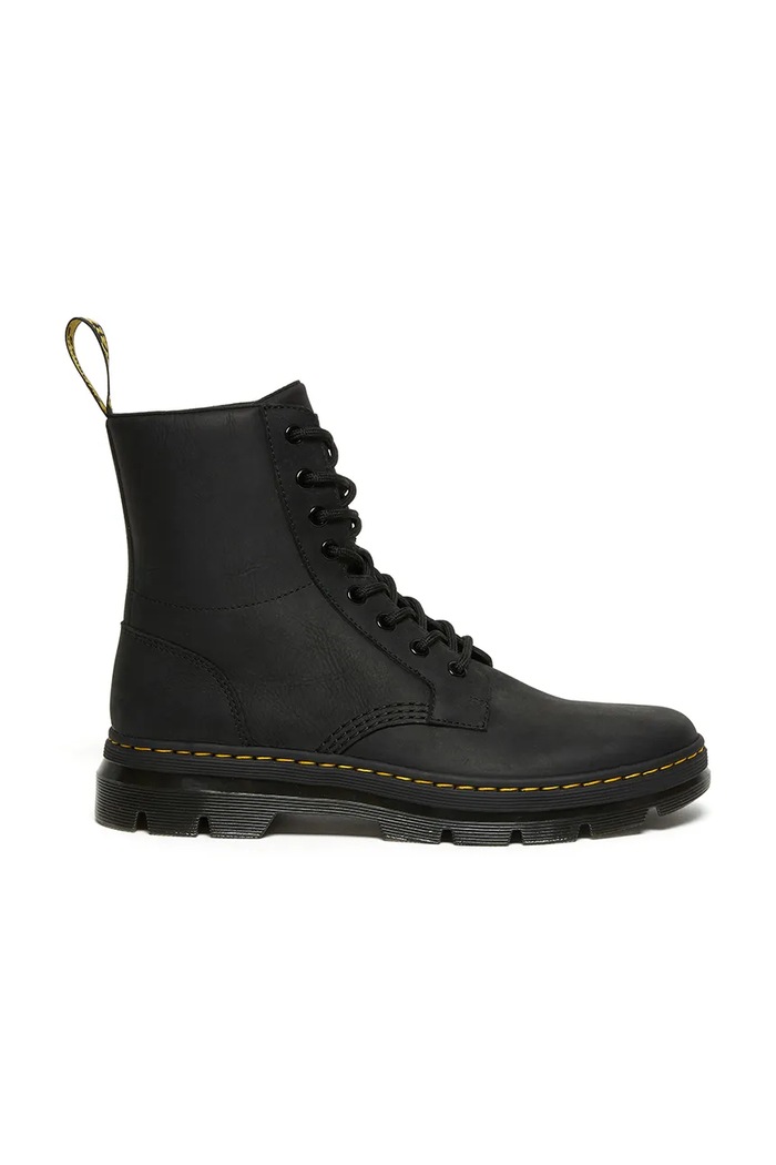 Δερμάτινα workers Dr. Martens Combs ίσια πλατφόρμα μαύρο DM26007001