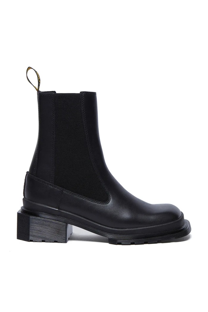 Usnjeni gležnarji Dr. Martens Maybole Chelsea Zrnato usnje črna DM32069001