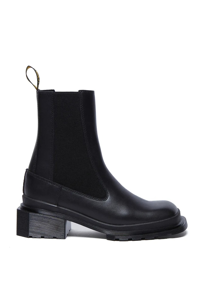 Usnjeni gležnarji Dr. Martens Maybole Chelsea Zrnato usnje črna DM32069001