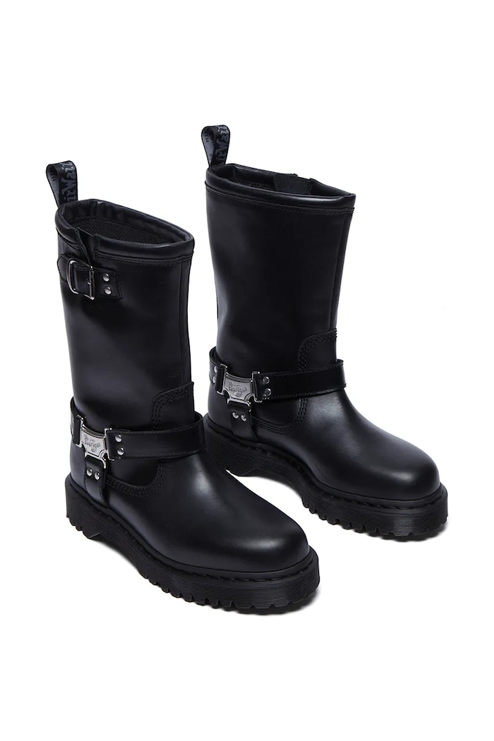 Dr. Martens botki skórzane Anistone Hi DM32199001 czarny AW25