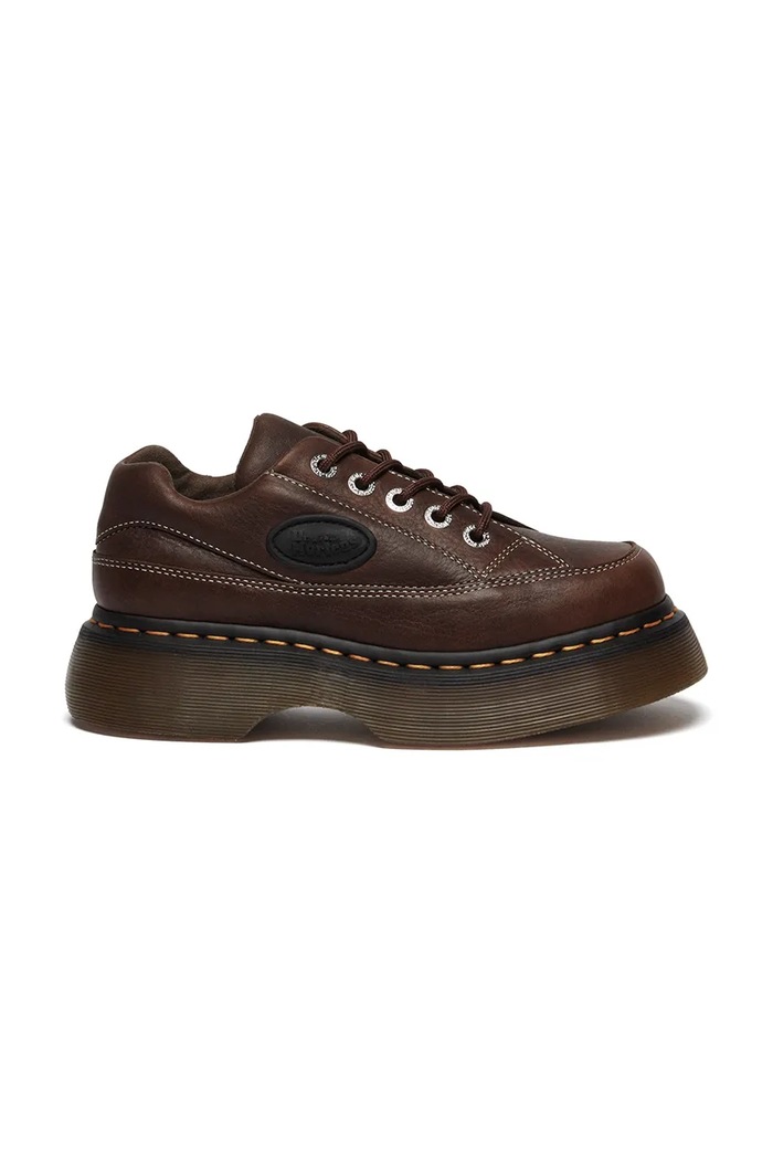 Dr. Martens półbuty skórzane Buzz 5i platforma brązowy DM41129200