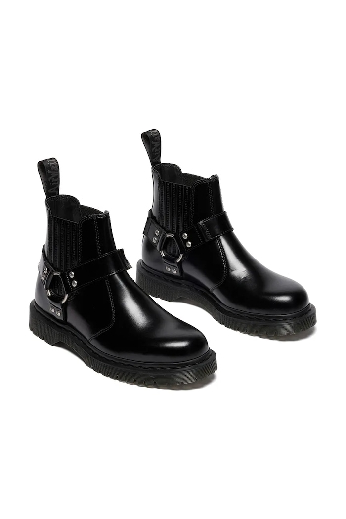 Dr. Martens bocanci de piele 2976 Harness Chelsea DM41387001 negru AW25