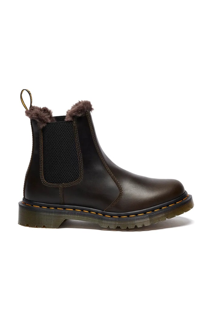 Dr. Martens sztyblety skórzane 2976 Leonore tekstylny brązowy DM41415020