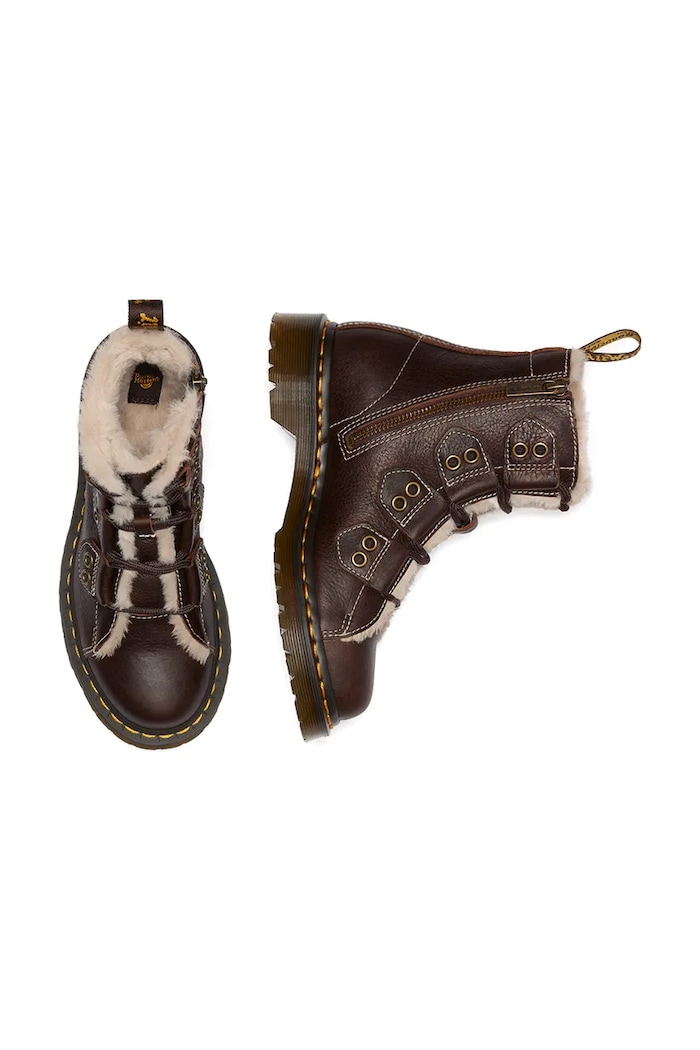 Kožne čizme Dr. Martens 1460 LTT Fur Lined DM41417200