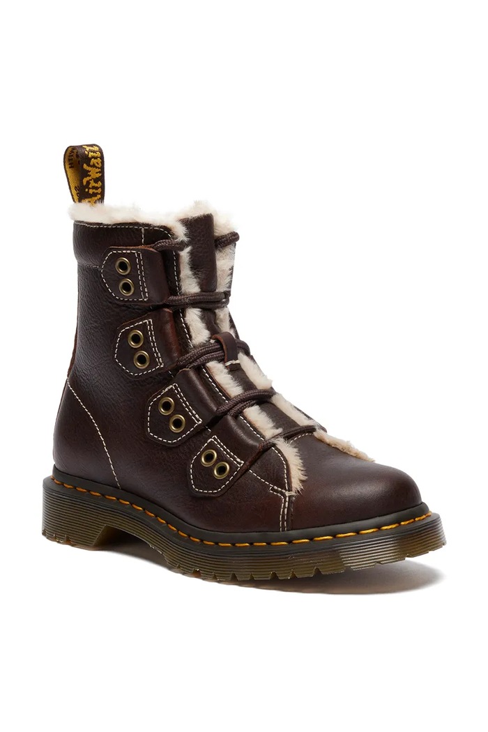 Kožne čizme Dr. Martens 1460 LTT Fur Lined DM41417200