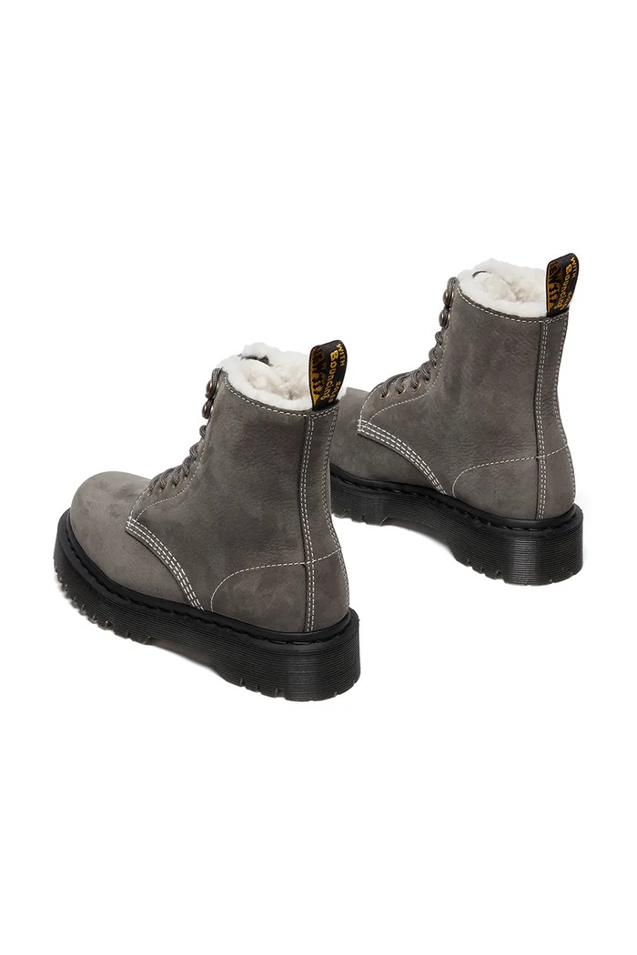 Obuv Kožené workery Dr. Martens 1460 Pascal Bex Fur Lined DM41419020 sivá