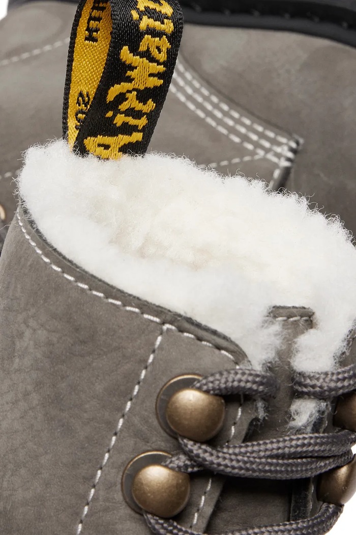 Kožené workery Dr. Martens 1460 Pascal Bex Fur Lined sivá DM41419020