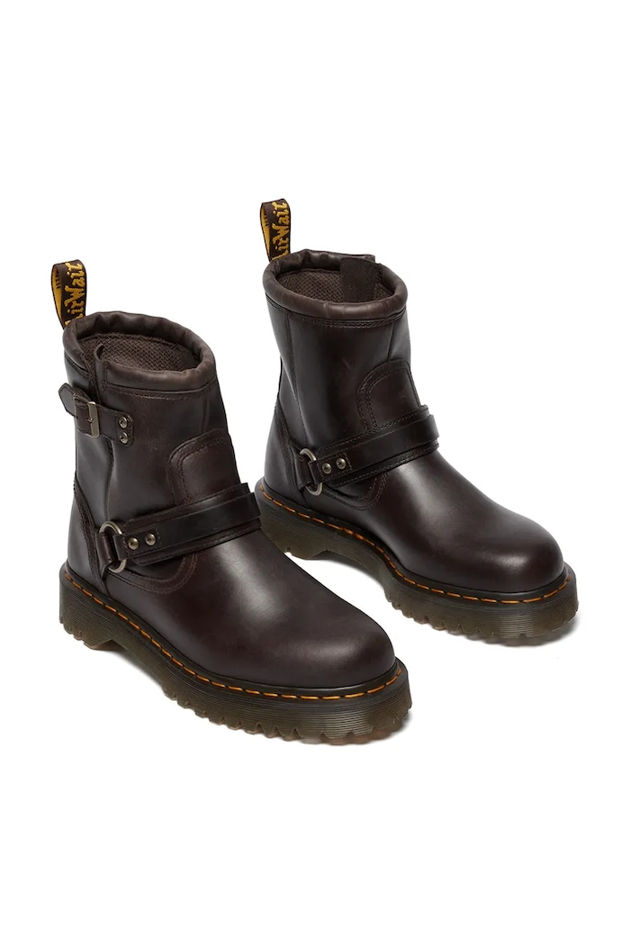 Usnjeni gležnarji Dr. Martens Anistone Harness DM41870200 rjava AW25