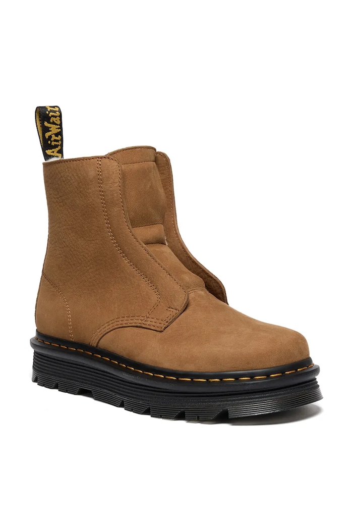 Nubukové boty Dr. Martens ZebZag Lace Less Warm Lined DM42019200