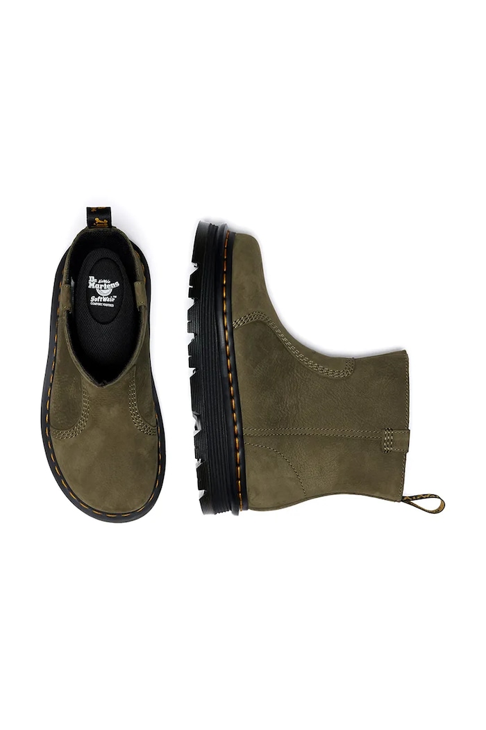 Nubuková členková obuv Dr. Martens ZebZag Rigger DM42022300 zelená