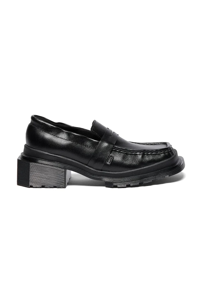 Kožené mokasíny Dr. Martens Maybole Loafer platforma černá DM42063001
