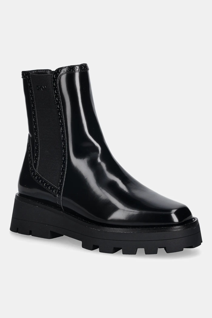 Dkny bokacsizma Sanchit nem szigetelt fekete K4569875.BLK