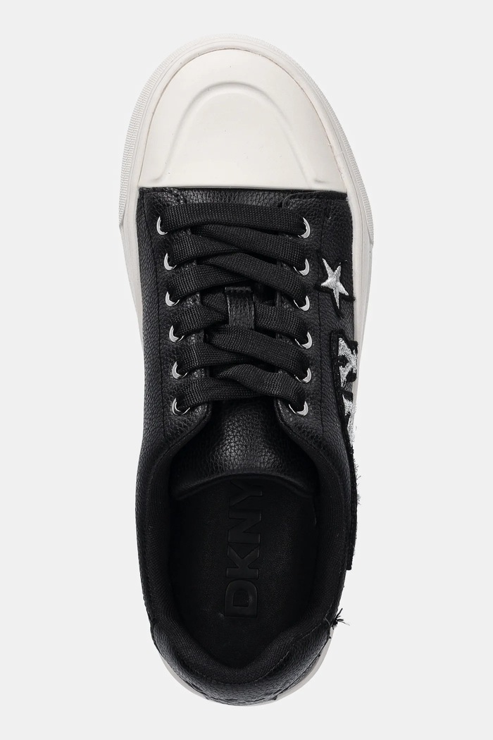Kožené tenisky Dkny York Star čierna K4588454.BLK