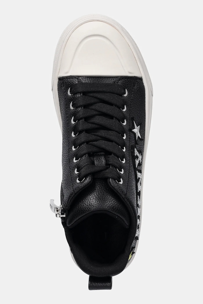 Dkny trampki skórzane Yaser Star czarny K4597935.BLK