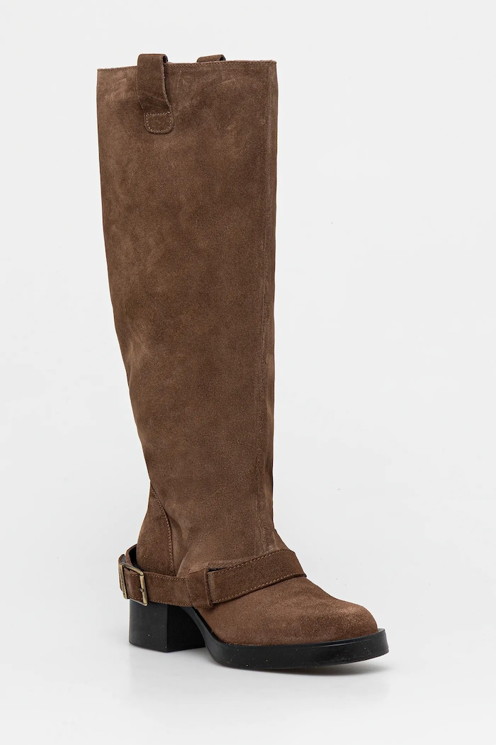 Велурени ботуши Steve Madden Aletta равен бежов 11004755.275