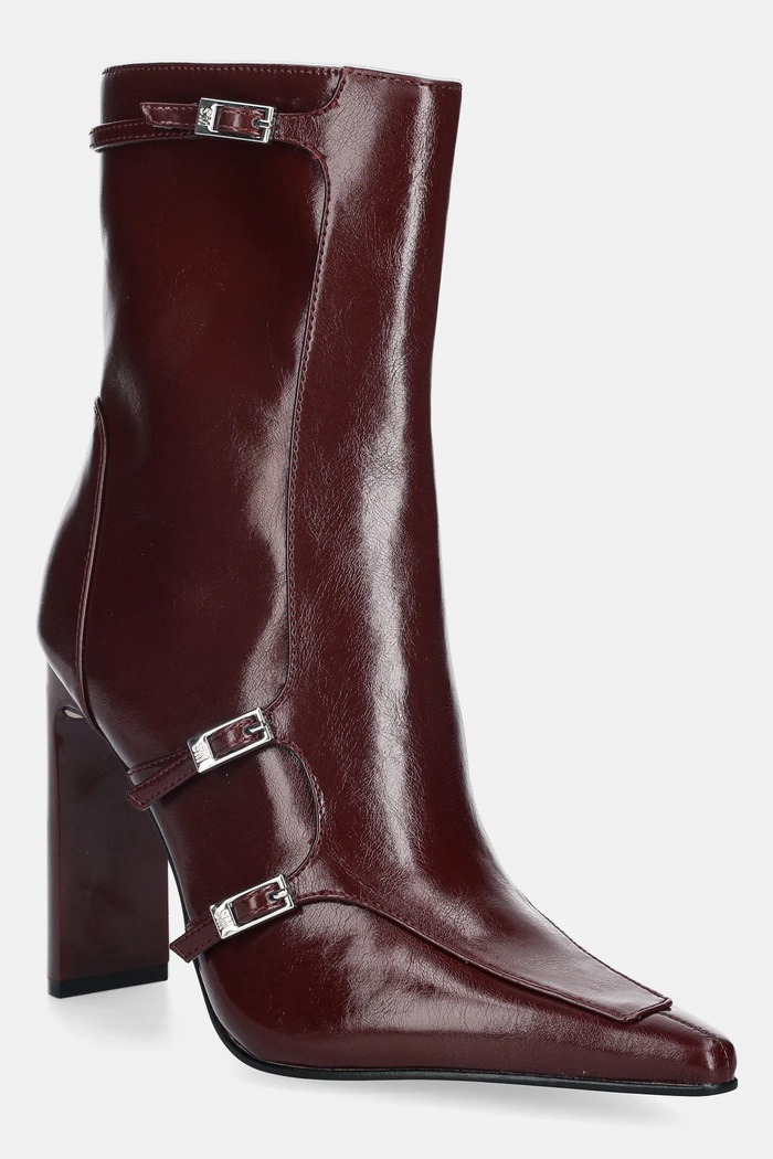Gležnjače Steve Madden Fastened na patentni zatvarač bordo 11004818.DYQ