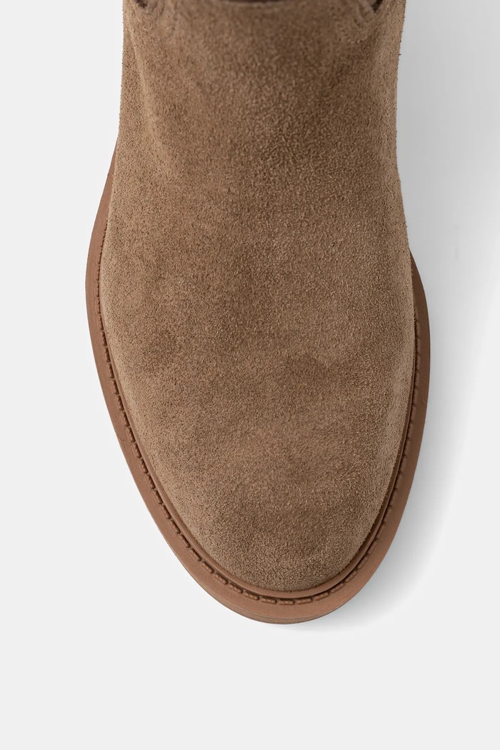 Steve Madden cizme din piele întoarsă La Rue bej 11004871.275
