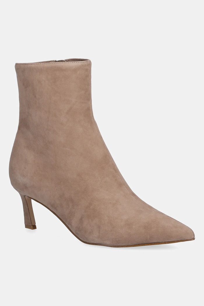 Steve Madden cizme din piele întoarsă Lulah 5-8 cm bej 11003282.02C
