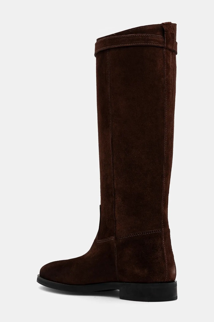 Obuwie Steve Madden kozaki zamszowe Novi 11004728.983 brązowy