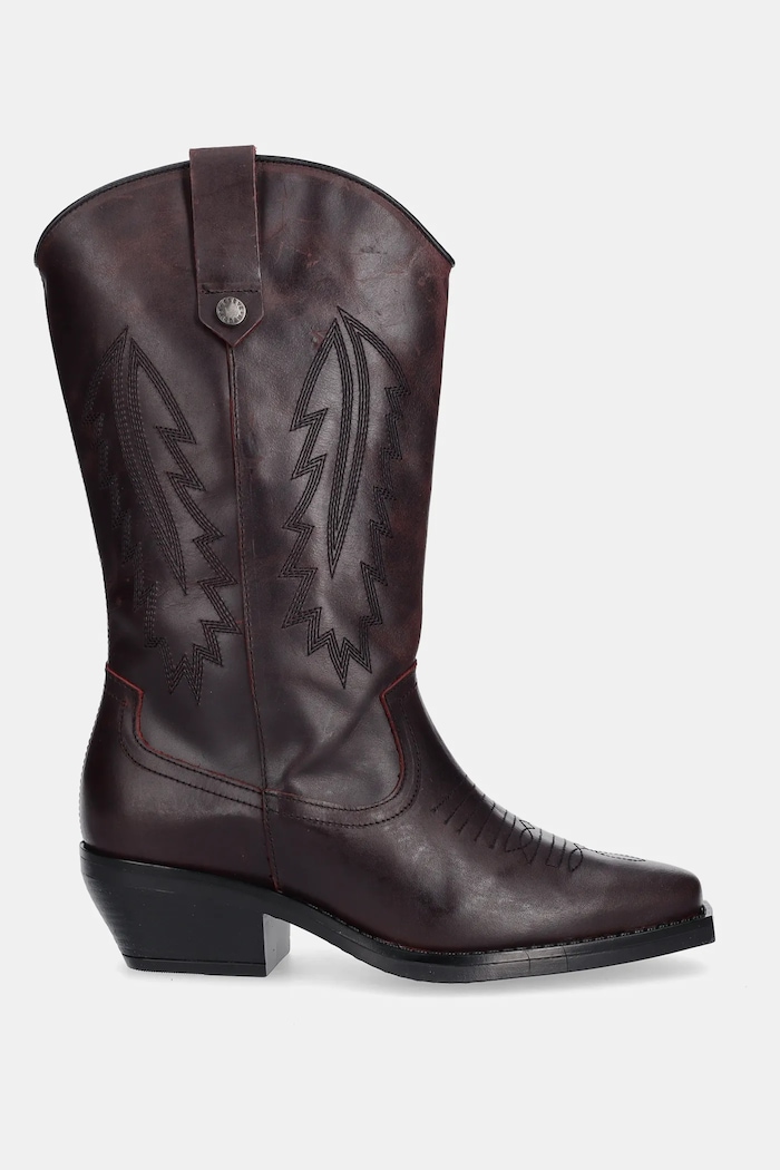 Westernové kožené boty Steve Madden Wallace 11003850.622 burgundské AW25