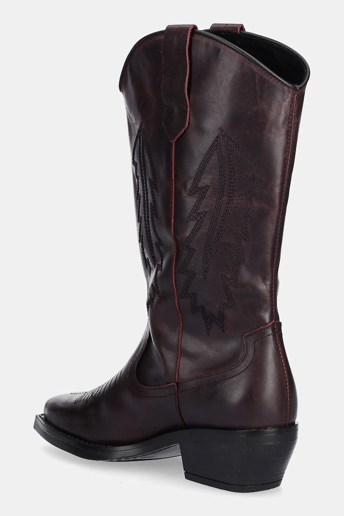 Boty Westernové kožené boty Steve Madden Wallace 11003850.622 burgundské