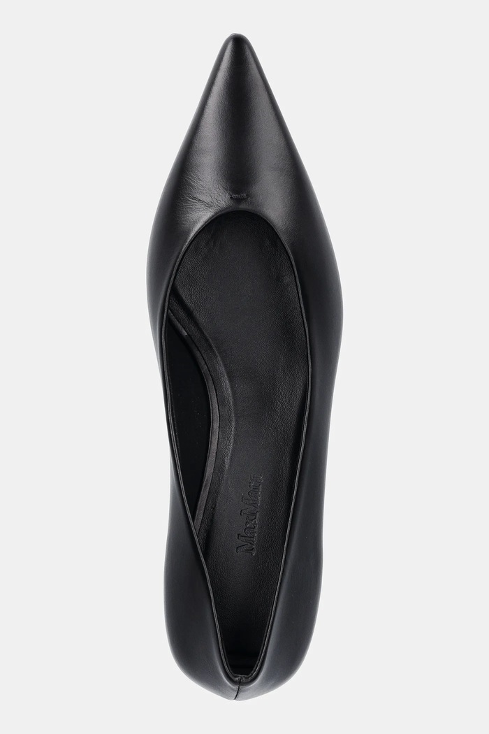 Max Mara stilettos de piele KITTENPUMP negru 2524526131600