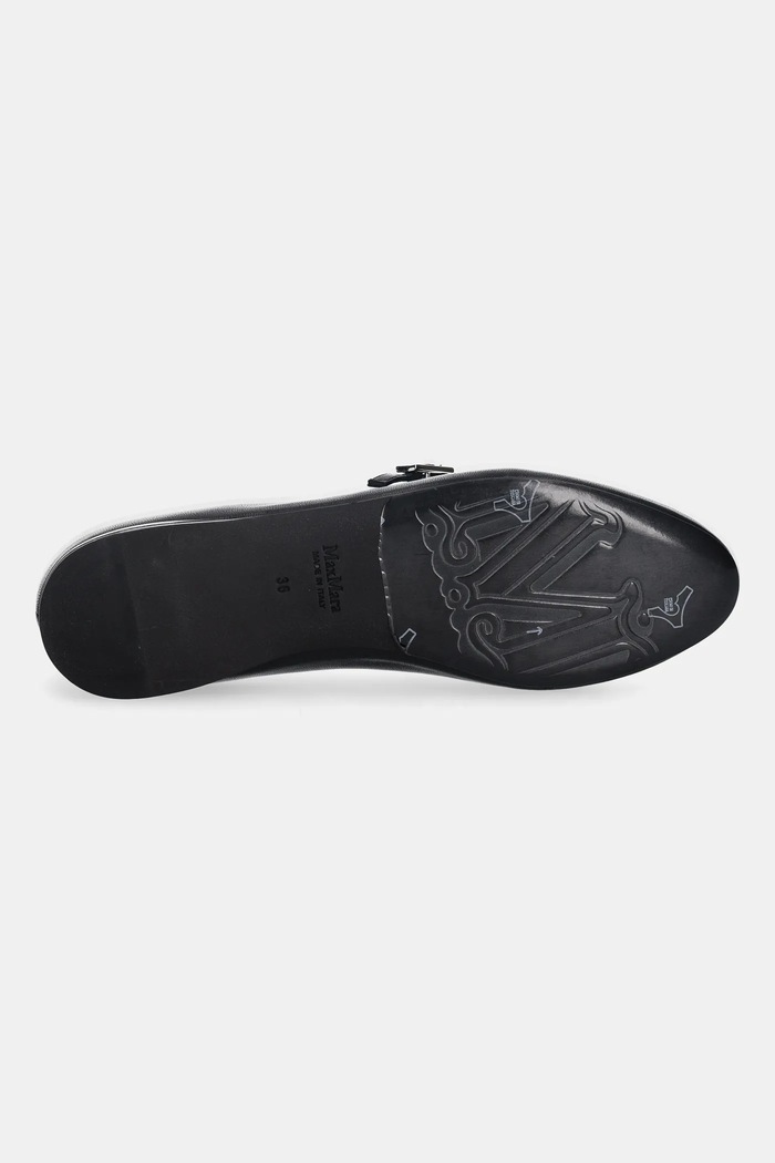 Max Mara balerini de piele MMBALLET 2524526311600 negru