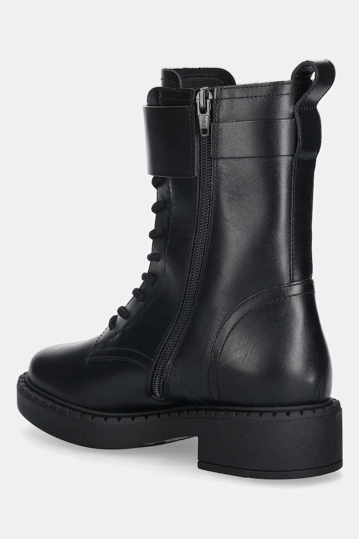 Boty Kožené boty Furla New Legacy Army Boot YK11FNL.BX4223.O6000 černá