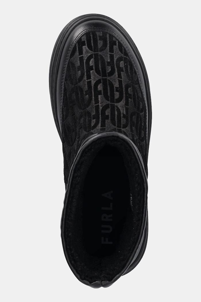 Semišové snehule Furla Nuage Snow Boot čierna YK29NUA.BX4215.O6000