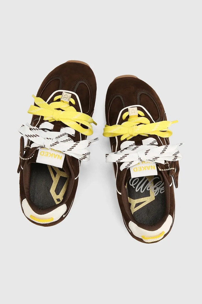 Încălțăminte Naked Wolfe sneakers din piele întoarsă Adored Adored.Brown maro