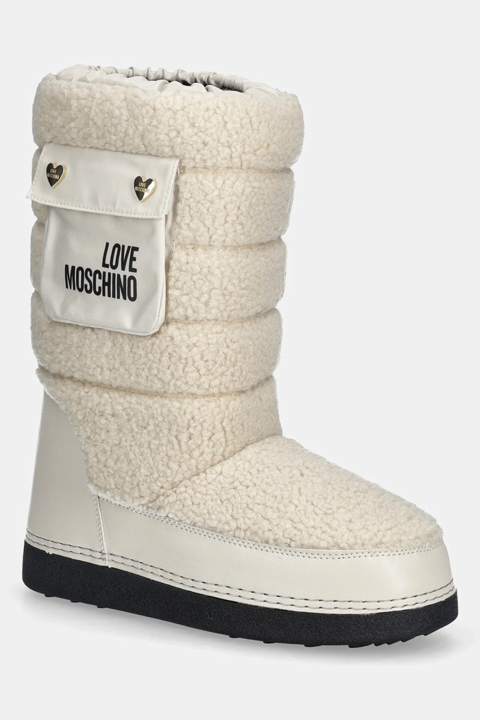 Snehule Love Moschino textilný béžová JA24452G0NISM12A