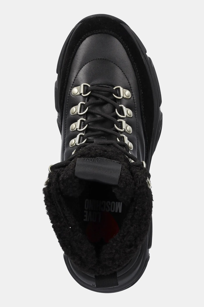 Členkové topánky Love Moschino čierna JA15356G0NIAM00A