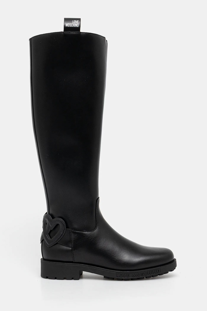 Love Moschino kozaki skórzane JA26064G0NIA0000 czarny AW25