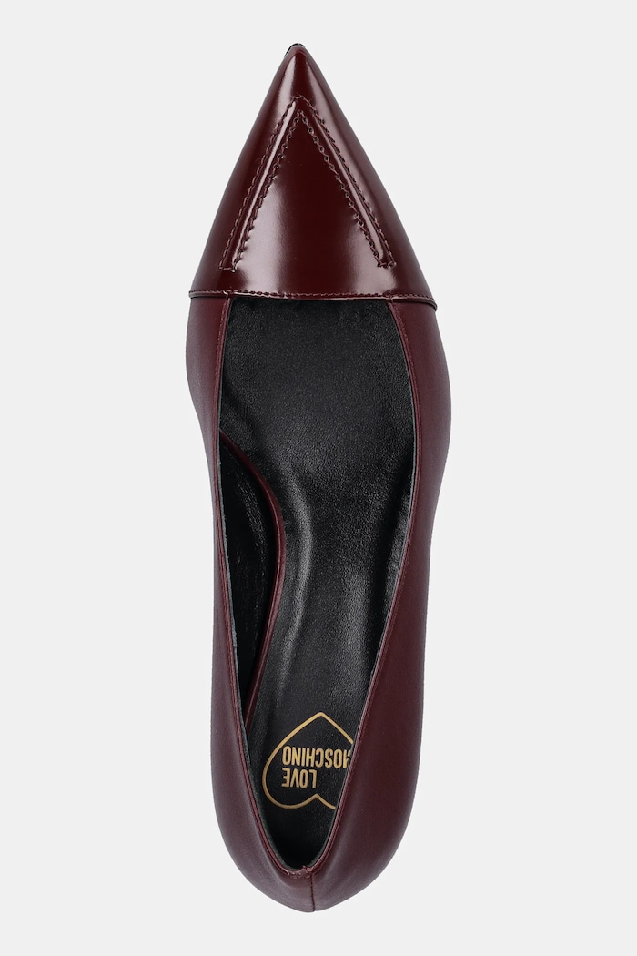 Love Moschino stilettos de piele burgundia JA10535G0NIA455A