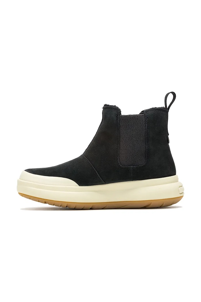 Încălțăminte Merrell cizme de zăpadă din piele întoarsă MARQUETTE THERMO J007064 negru