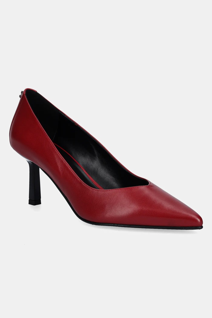 HUGO stilettos de piele Katniss subțire burgundia 50552669.610